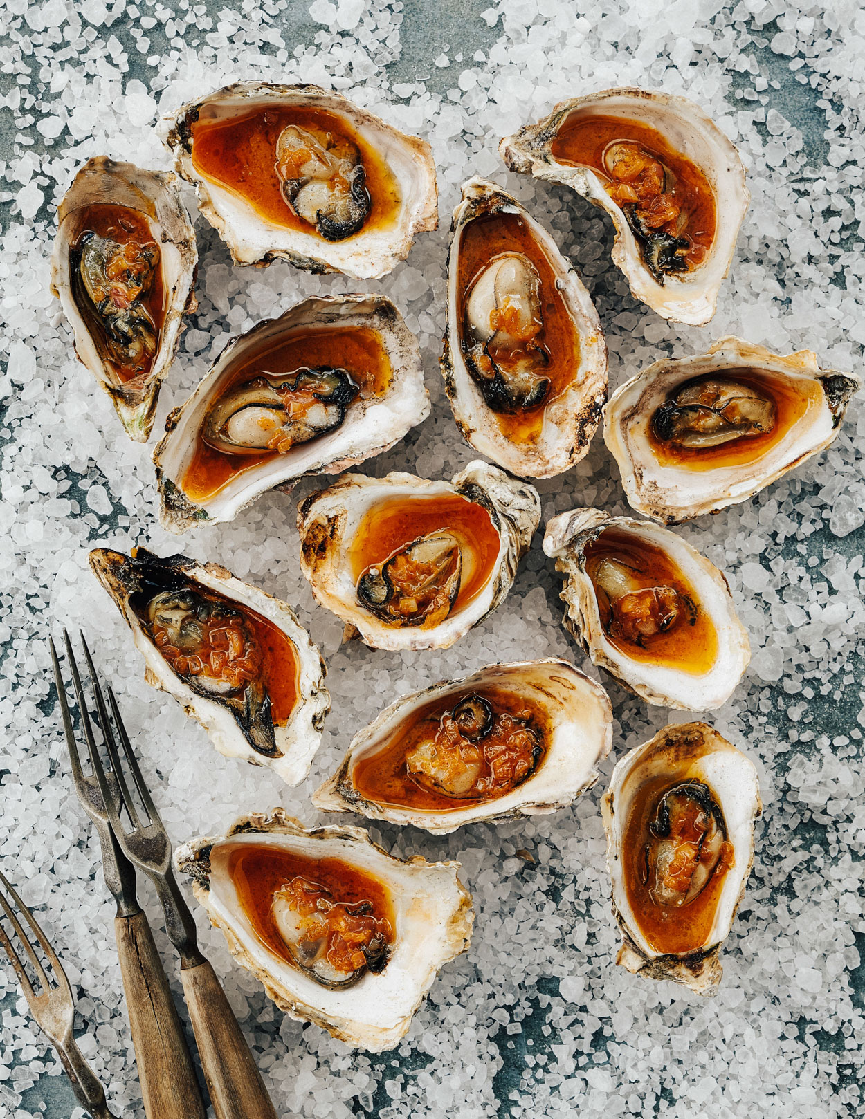 Los Angeles Food photographer - Weber Ultimate Grilling  Cookbook Weber Grilled Oysters  by Ray Kachatorian