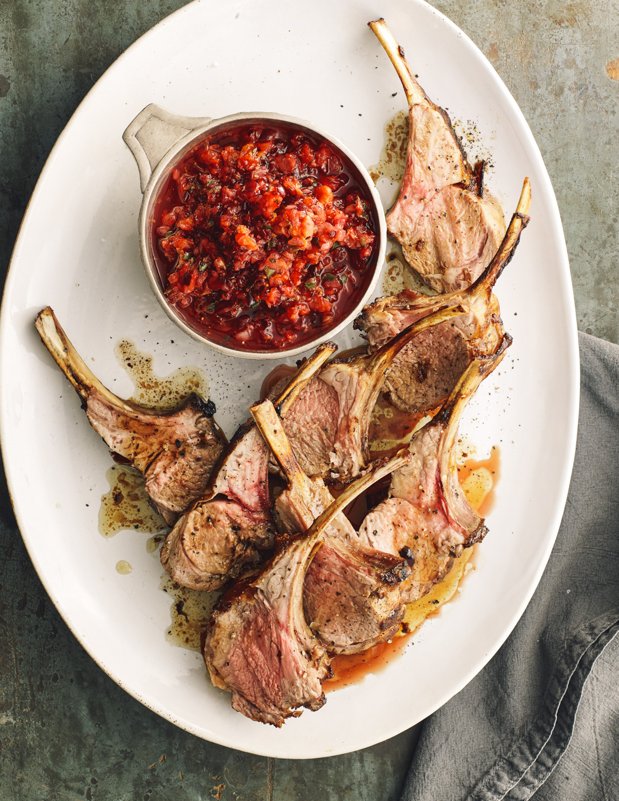 Los Angeles Food photographer - Cooking in Season Cookbook lamb chops by Ray Kachatorian